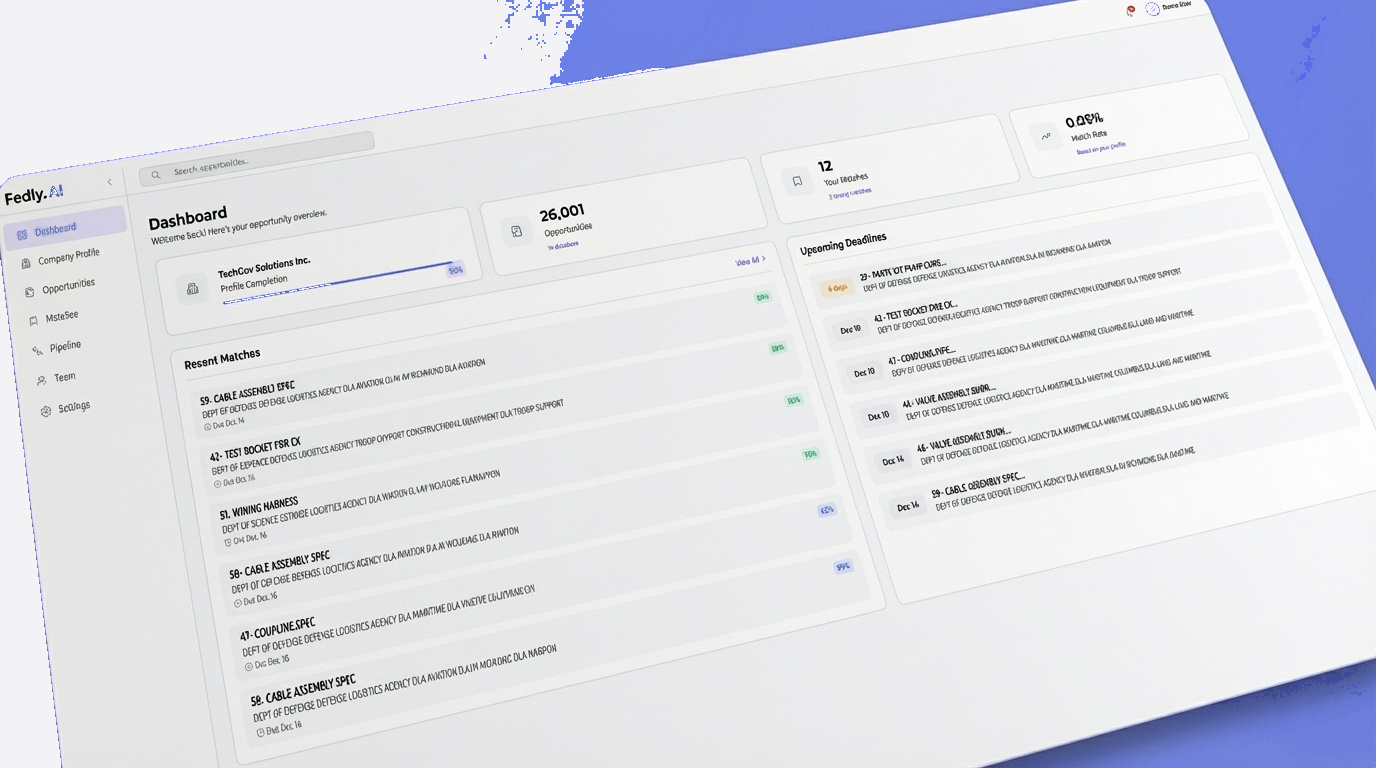 Government Contract Matching | Fedly.AI